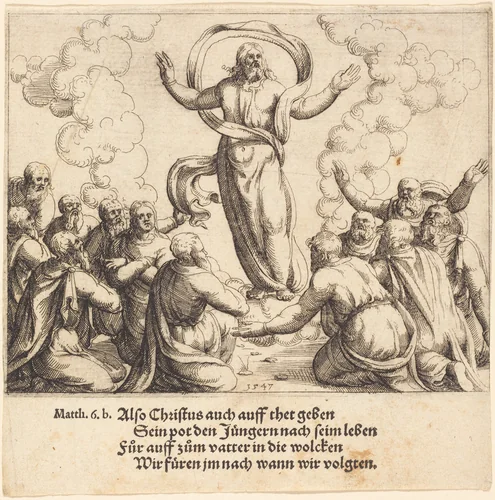 The Ascension by Augustin Hirschvogel, print, 1547