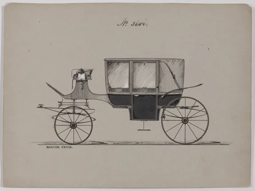 Design for Landau, No. 3604 by Brewster & Co., drawing, 1880