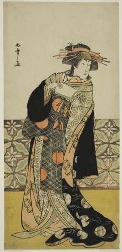 The Actor Nakamura Riko I in an Unidentified Role by Katsukawa Shunsho (勝川 春章), print, 1775-1785