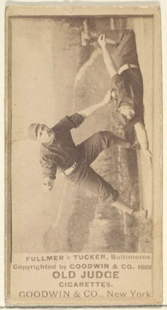 Fullmer and Tucker, Baltimore Orioles, from the Old Judge series (N172) for Old Judge Cigarettes by Goodwin & Company, photograph, 1888