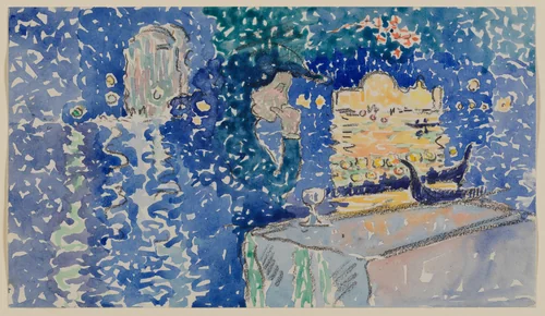 Venice: Night of the Festival of the Redeemer by Henri-Edmond Cross, drawing, 1903