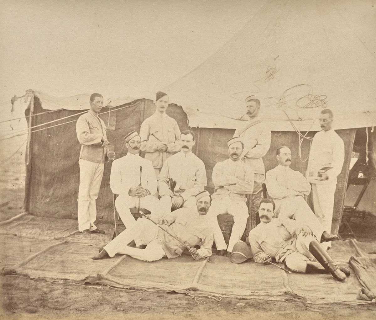 Untitled (Group of Men) by John Burke, photograph, 1878-1880