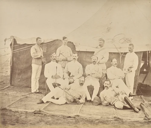Untitled (Group of Men) by John Burke, photograph, 1878-1880