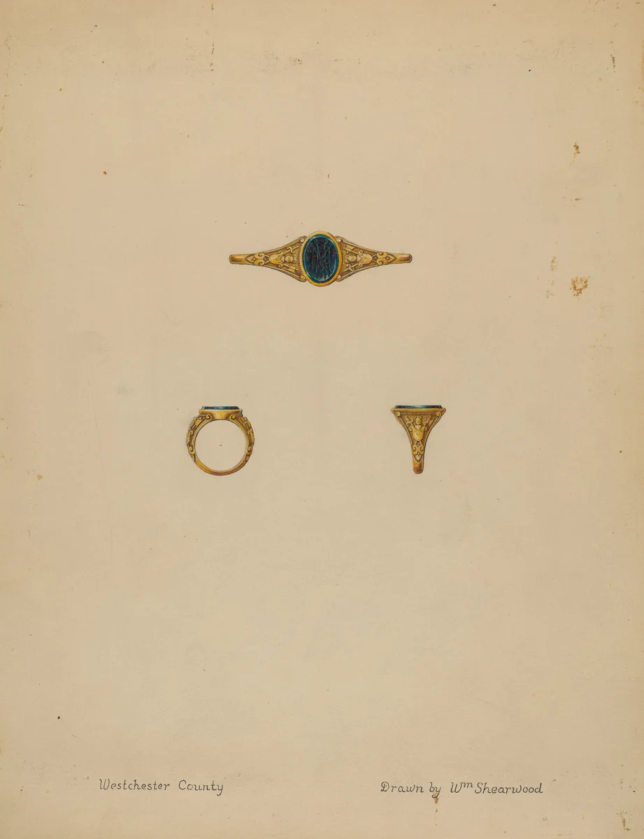Seal Ring by William P. Shearwood, index of american design, 1936