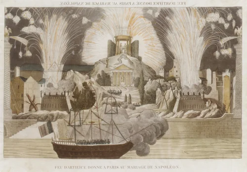Feu d'Artifice donné à Paris au Mariage de Napoléon by anonymous, print, 1810