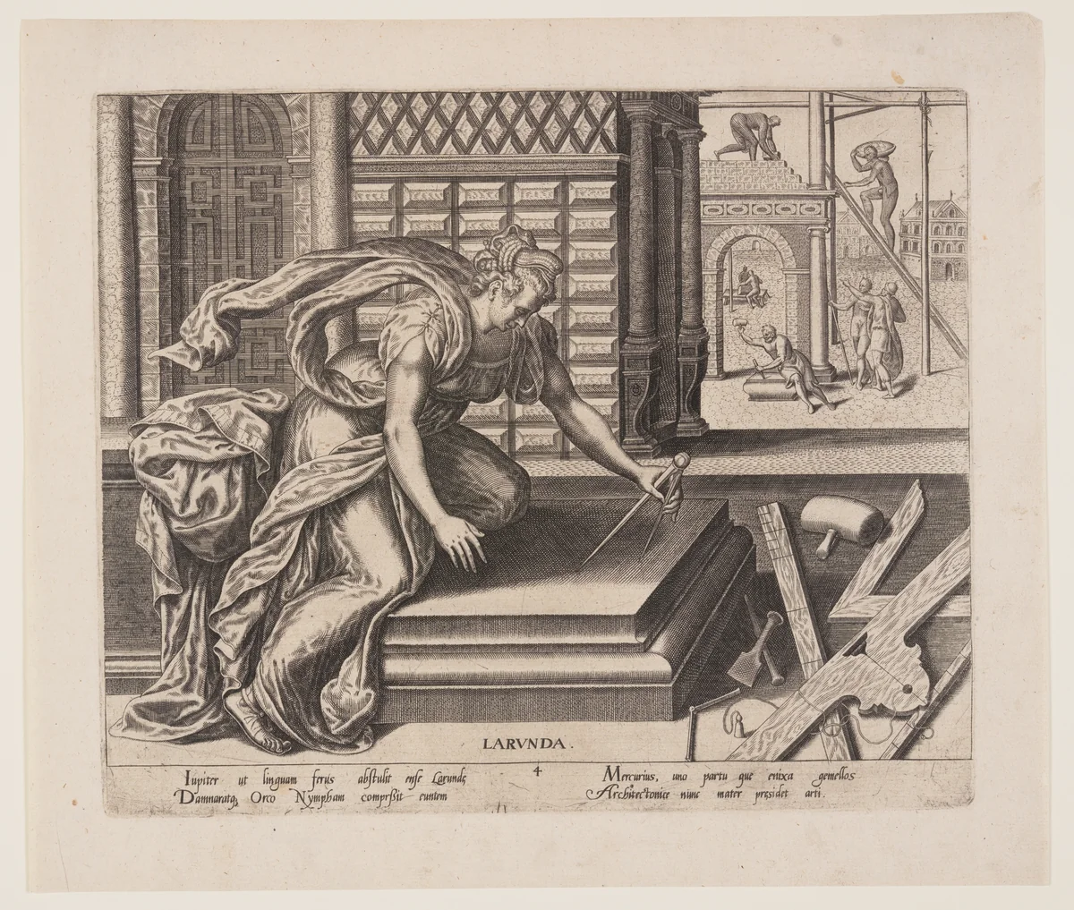 Larunda, from The Occupations by Philip Galle, print, 1574