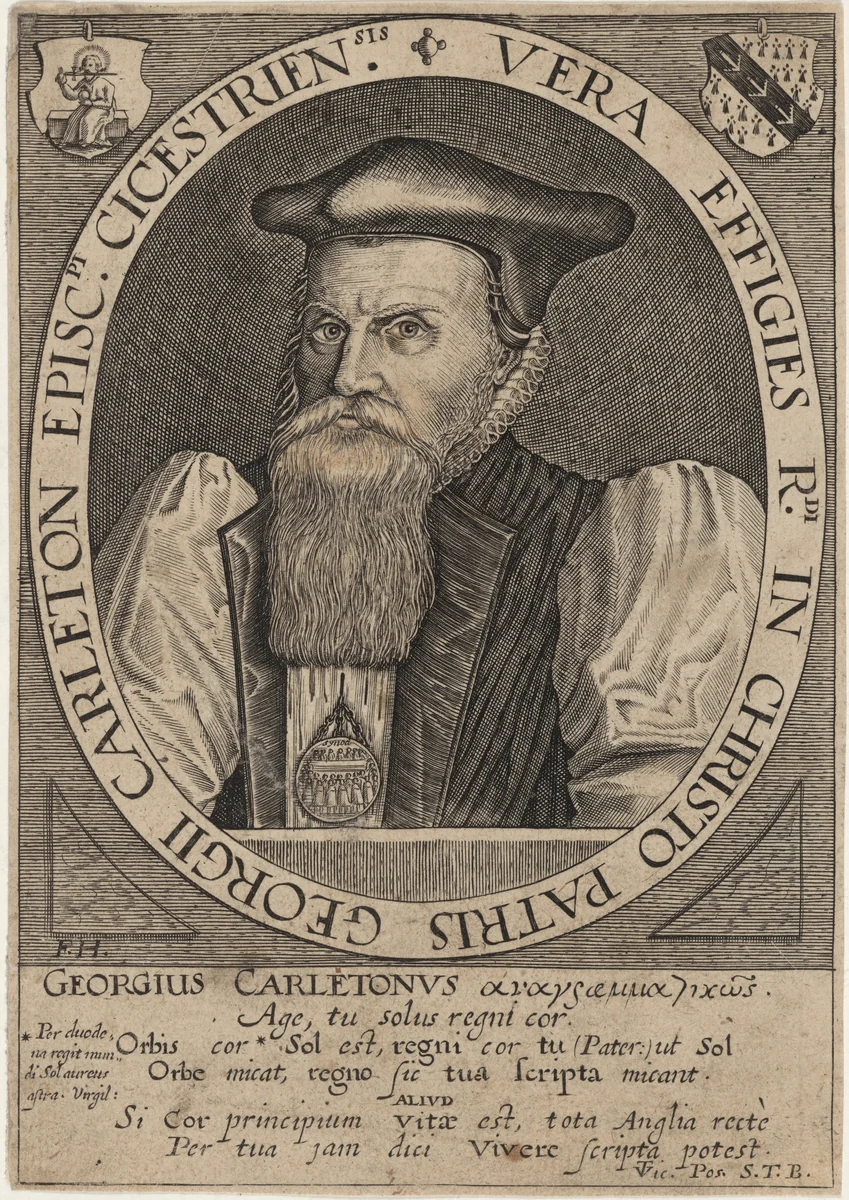 George Carleton, Bishop of Cheschester by Frederik van Hulsen, print, 1627