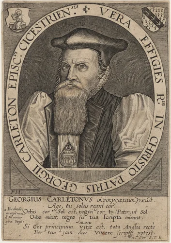 George Carleton, Bishop of Cheschester by Frederik van Hulsen, print, 1627