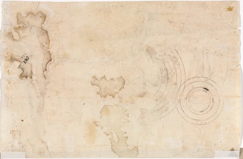 Concentric Circles (verso) by Romanino, drawing, 1530-1540