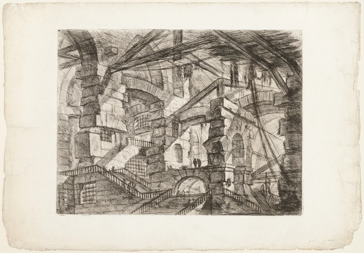 The Gothic Arch, plate 14 from Imaginary Prisons by Giovanni Battista Piranesi, print, 1750