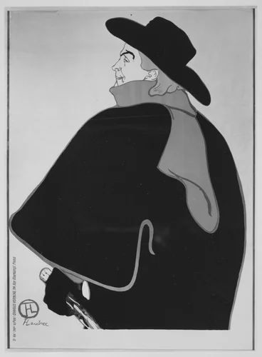 Aristide Bruant, dans son cabaret by Henri de Toulouse-Lautrec, print, 1893