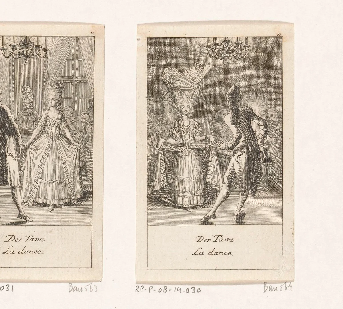 Dansend paar by Daniel Nikolaus Chodowiecki, print, 1778