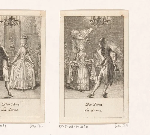 Dansend paar by Daniel Nikolaus Chodowiecki, print, 1778