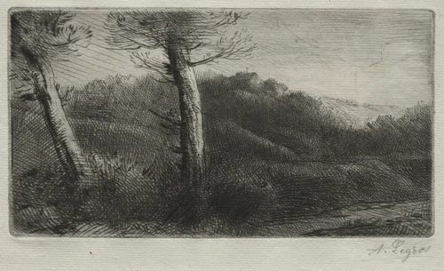 Sunset by Alphonse Legros, print, 1857-1911