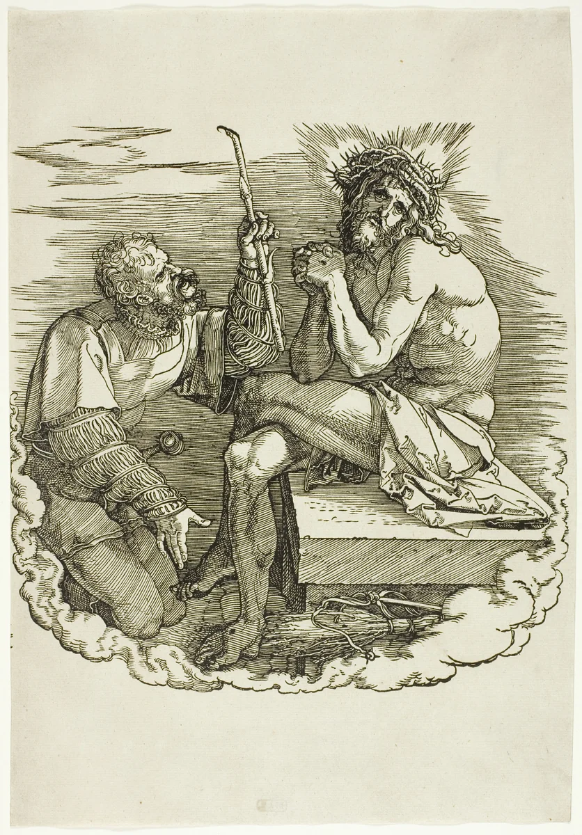 Christ, Man of Sorrows, Mocked by a Soldier, frontispiece from The Large Passion by Albrecht Dürer, print, 1511