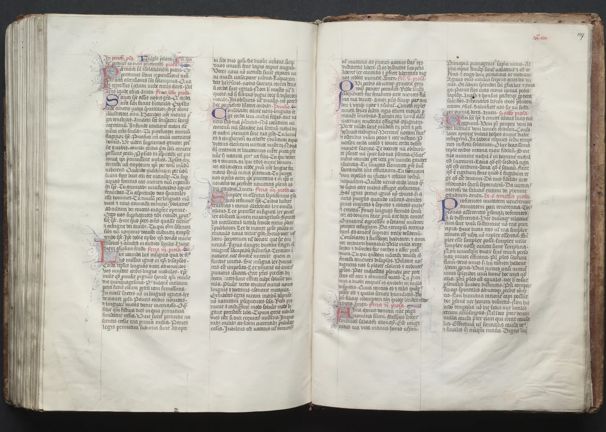 The Gotha Missal: Fol. 147r, Text by Master of the Boqueteaux, book, 1370-1380