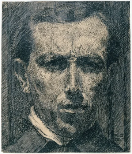 Self-Portrait by Umberto Boccioni, drawing, 1910