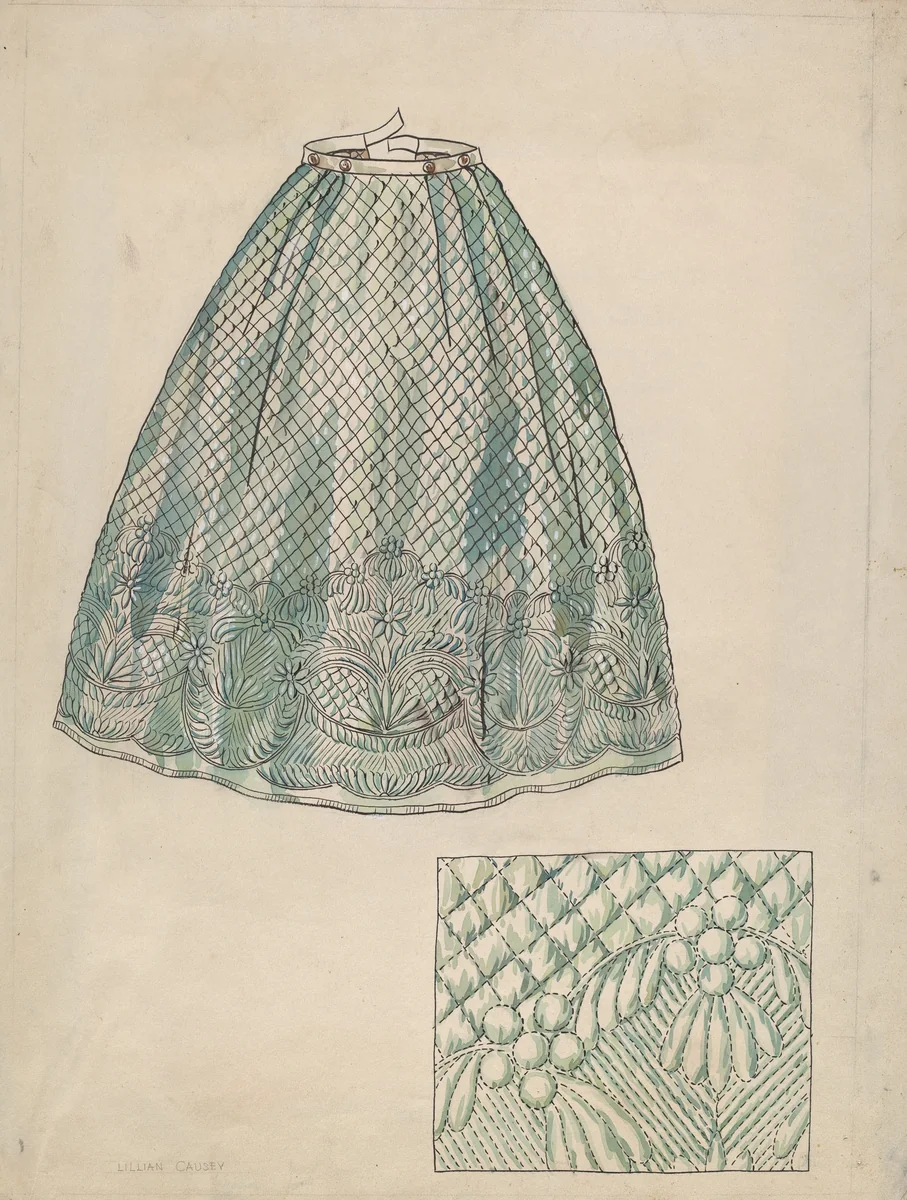 Petticoat by Lillian Causey, index of american design, 1936