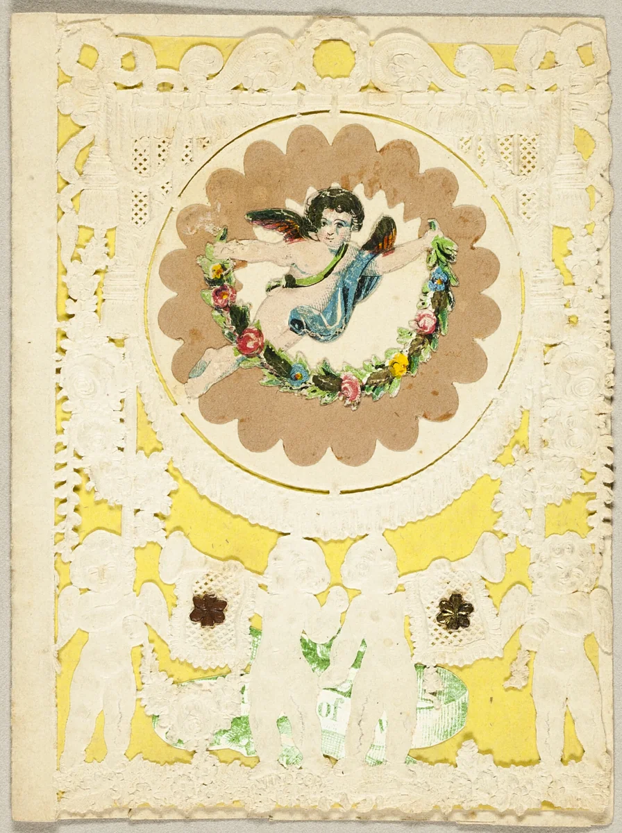 Untitled Valentine (Cupid with Garland) by John Windsor, other, 1850-1859