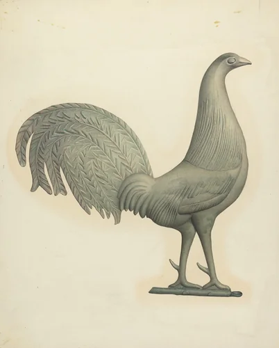 Rooster Weather Vane by Robert Pohle, index of american design, 1945