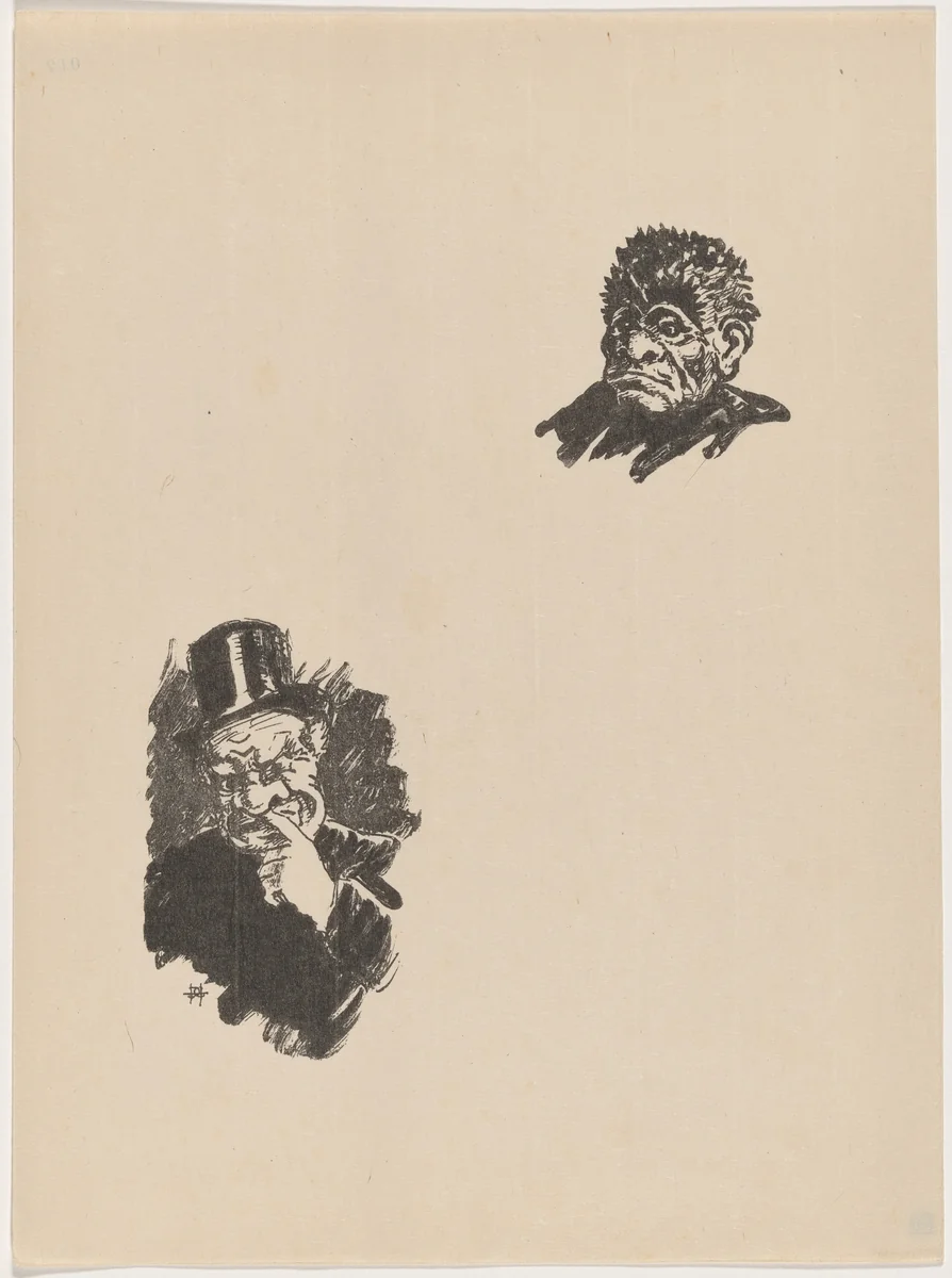 Deux croquis by Henri-Charles Guérard, print, 1895