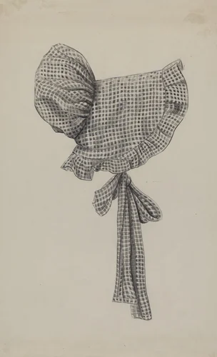 Doll's Gingham Sunbonnet by Bertha Semple, index of american design, 1936