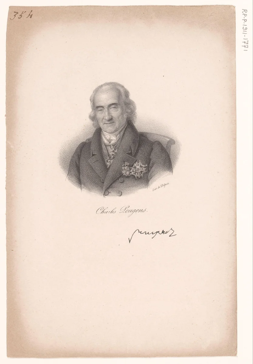 Portret van Charles de Pougens by anonymous, print, 1818-1842