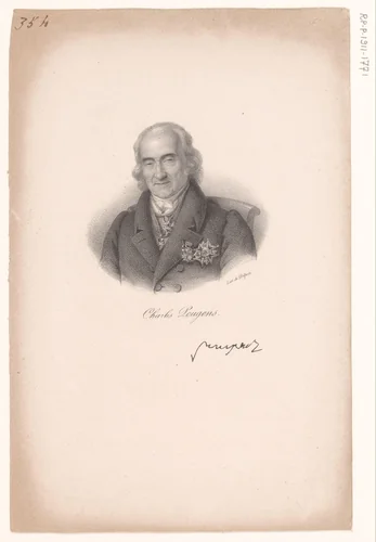 Portret van Charles de Pougens by anonymous, print, 1818-1842