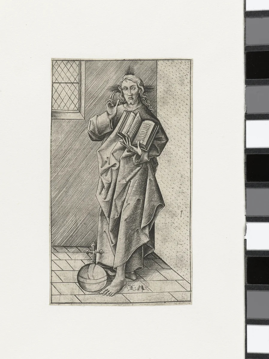 Zegenende Christus by Unknown, print, 1455-1503