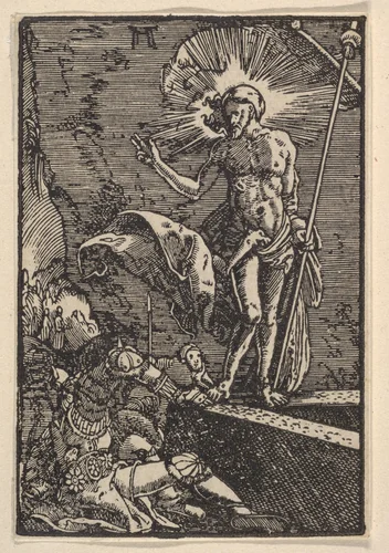 The Resurrection, from "The Fall and Salvation of Mankind Through the Life and Passion of Christ" by Albrecht Altdorfer, print, 1508-1518