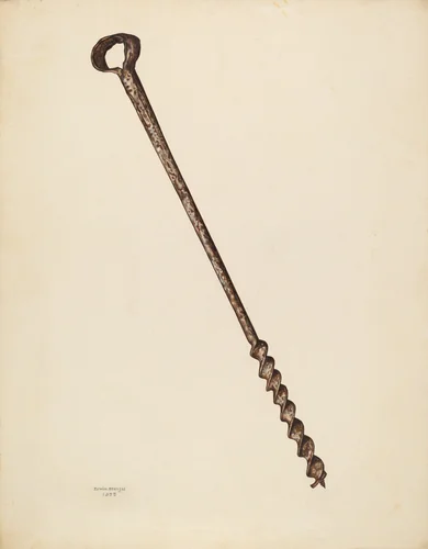 Ship Builder's Auger by Erwin Stenzel, index of american design, 1938