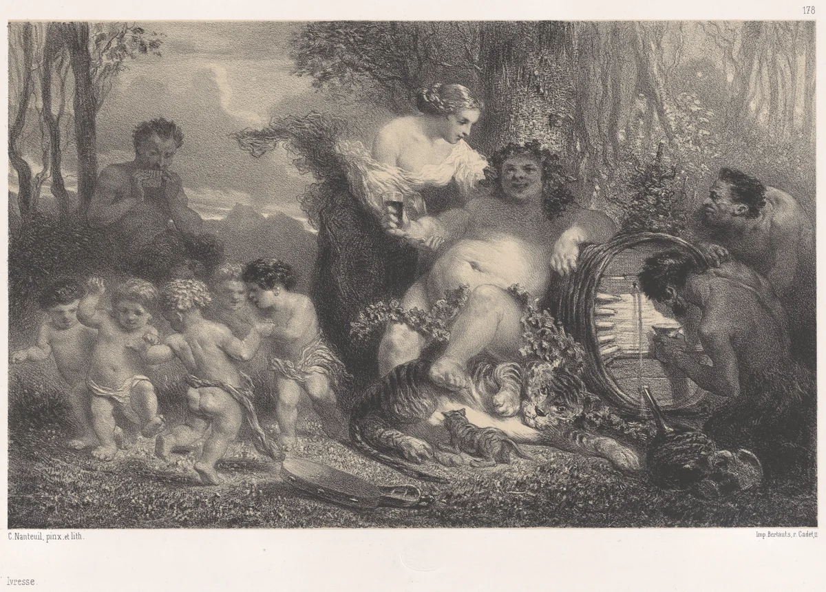 Intoxication by Célestin Nanteuil, print, 1858