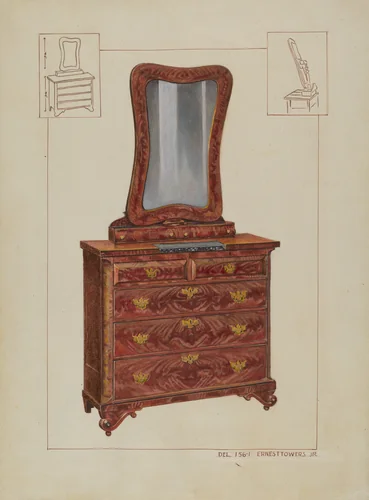 Bureau by Ernest A. Towers, Jr., index of american design, 1937