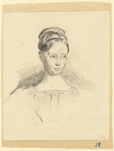 Celeste Richomme by Louis Antoine Léon Riesener, drawing, 1828-1878