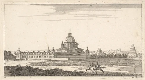 View of a Town, plate X from "Livre de paysages dédié à Monsieur de Beringhen" by Sébastien Leclerc, print, 1693