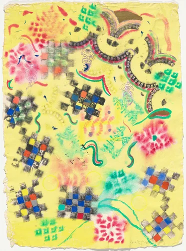 Pani Rang #17 by Lynda Benglis, drawing, 1981