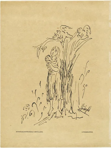 Fulfillment (Erfüllung) (plate, preceding p. 257) from the periodical Das Kunstblatt, vol. 1, no. 9 (Sep 1917) by Stanislaus Stückgold, print, 1917