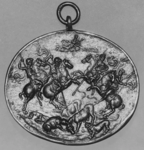 Bull hunt by Valerio Belli, metalwork, 1500-1599