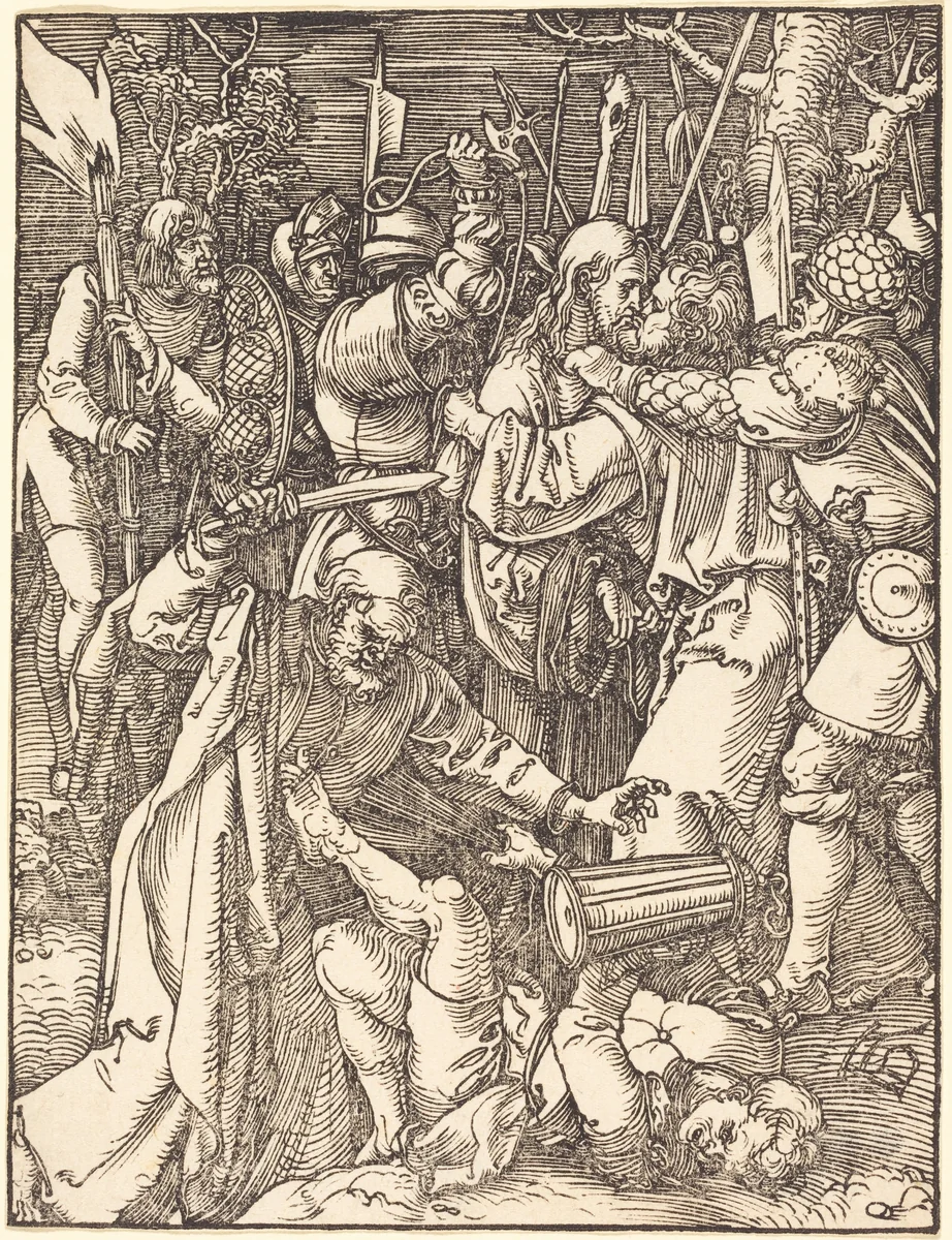 The Betrayal of Christ by Albrecht Dürer, print, 1509-1510