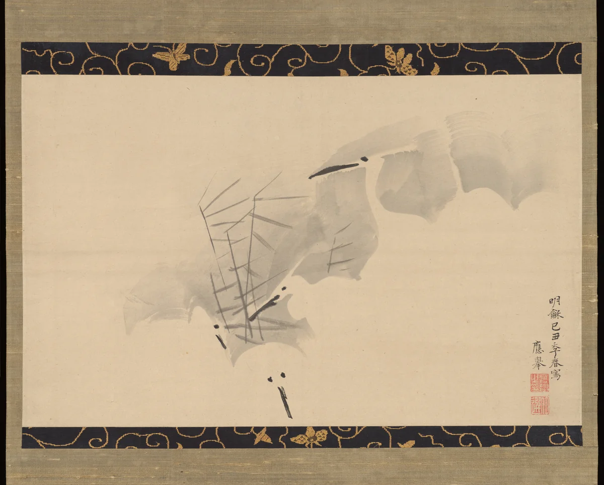 White Herons by Maruyama Ōkyo (円山応挙), painting, 1769