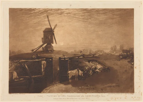 Windmill and Lock by William Say
Joseph Mallord William Turner, print, 1811