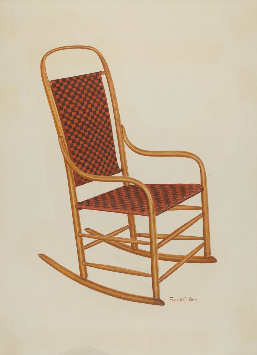 Rocking Chair by Frank Gutting, index of american design, 1938