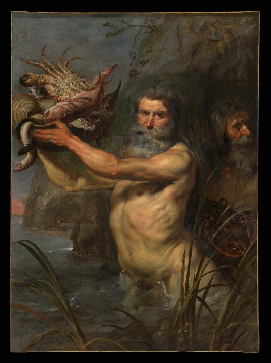 Two Tritons at the Feast of Acheloüs by Anthony van Dyck, painting, 1603-1651