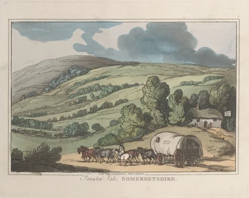 Taunton Vale, Somersetshire by Thomas Rowlandson, print, 1822