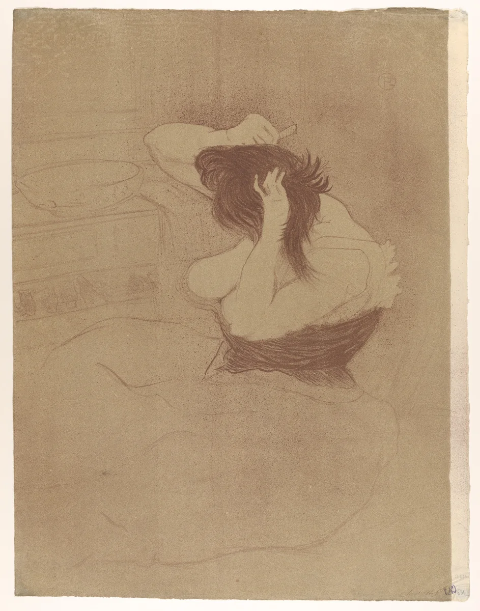 Combing Their Hair by Henri de Toulouse-Lautrec, print, 1896