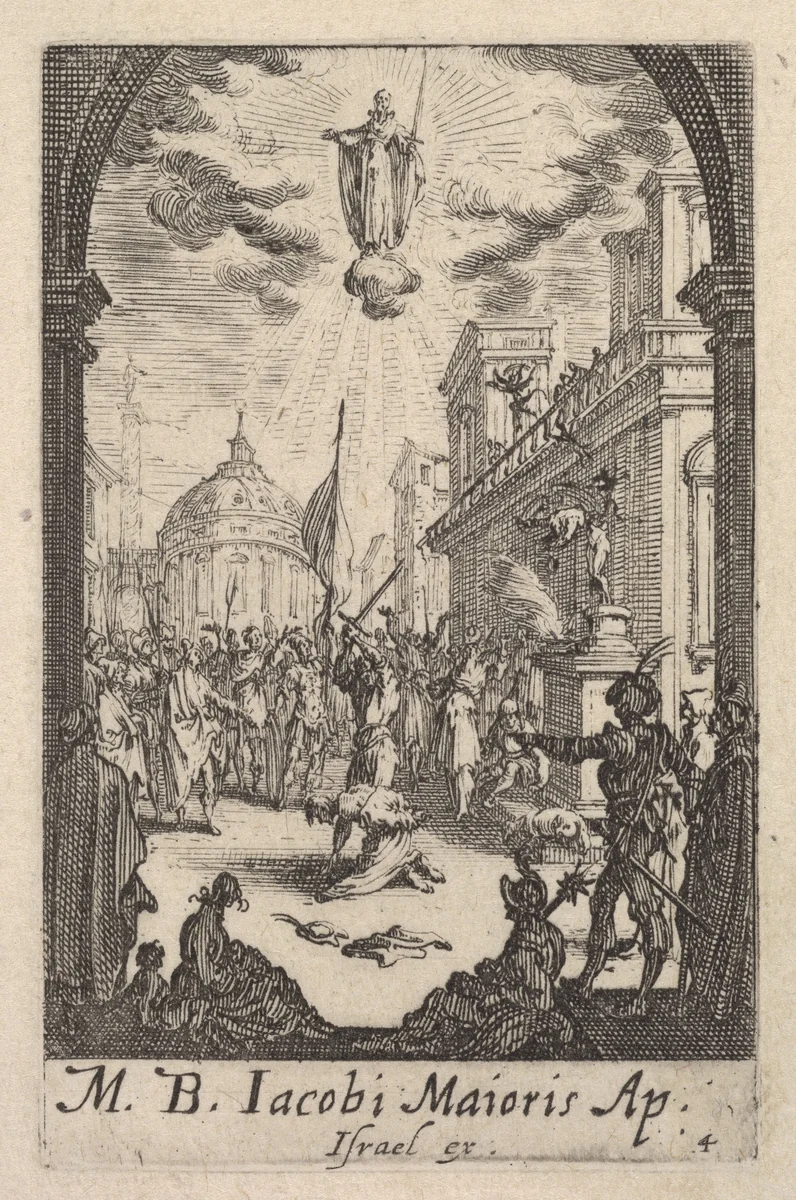 Martyrdom of Saint James the Greater, from "The Little Apostles" (Les Petits Apôtres) by Jacques Callot, print, 1632