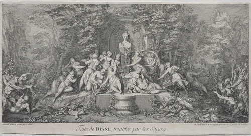 The Four Festivals: Festival of Diana by Claude Gillot, print, 1693-1722