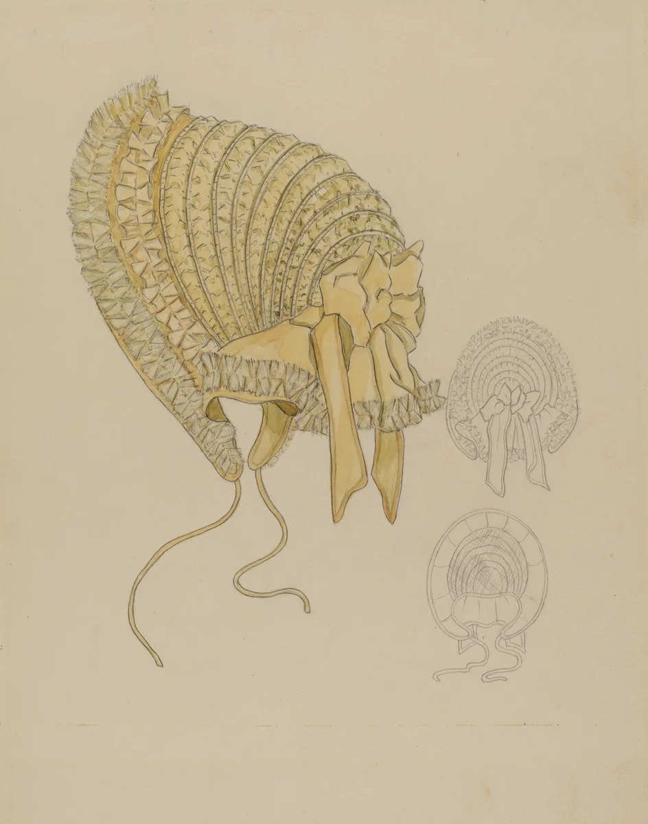 Bonnet by Gladys Cook, index of american design, 1935-1942