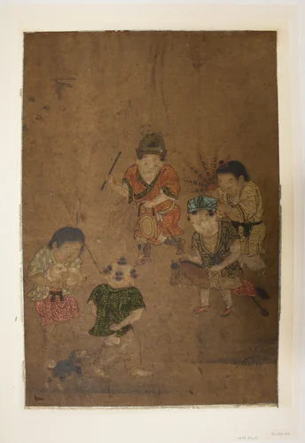Chinese Children at Play by Isei, painting, 1534-1573