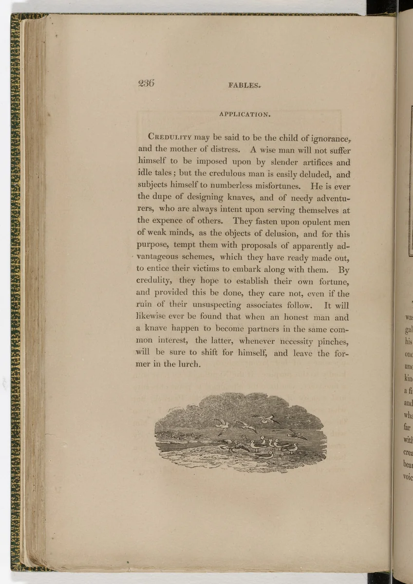 Tailpiece (page 236) from The Fables of Aesop by Thomas Bewick, illustrated book, 1818